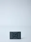 Gucci Leather Maxi Gg Cardholder In Black
