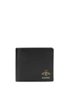 Gucci Animalier Leather Coin Wallet In Black