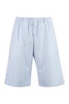 Gucci Cotton Bermuda Shorts In Light Blue