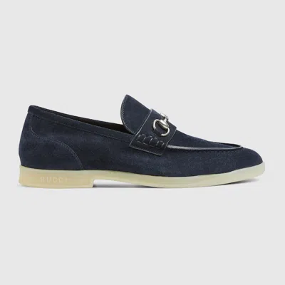 Gucci Men's Loafer With Horsebit In Blue