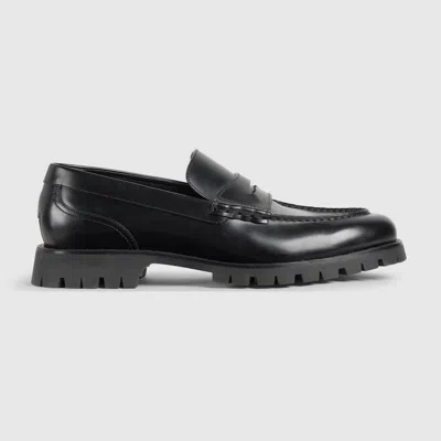 Gucci Men's Loafer With Lug Sole In Black