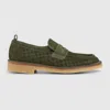Gucci Men's Loafer With Web In Green