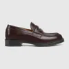 Gucci Men's Loafer With Web In Bordeaux