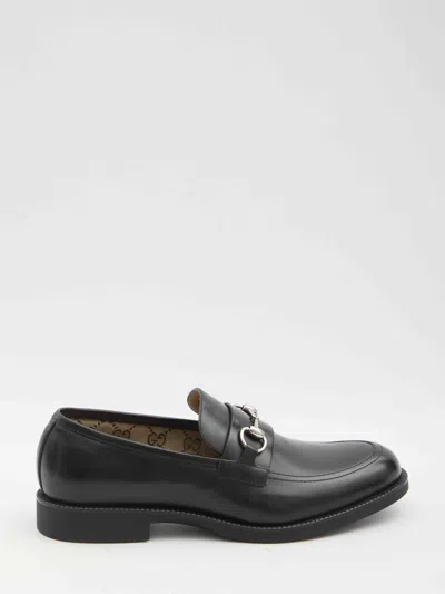 Gucci Men Loafers With Horsebit In Black