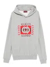 Gucci Logo-print Cotton Hoodie In Gray