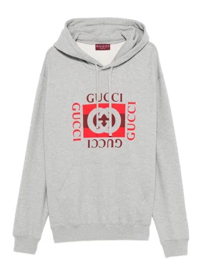 GUCCI GUCCI MEN LOGO COTTON HOODIE