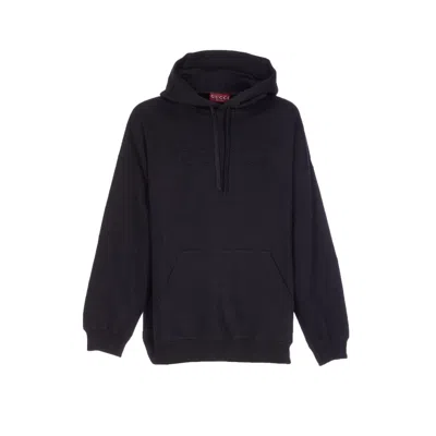 Gucci Men Logo Hoodie In Black