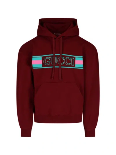 GUCCI GUCCI MEN LOGO HOODIE
