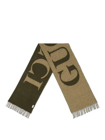 Gucci Men's Logo Jacquard Scarf In Green