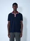 Gucci Men Logo Motif Polo Shirt In Blue