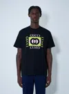 Gucci Men Short Sleeve Cotton Jersey T-shirt In Black