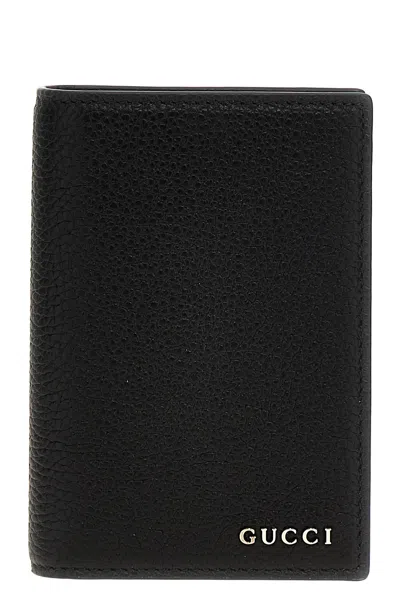 Gucci Men Logo Passport Holder In Black