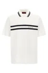 Gucci Men Logo Print Polo Shirt In White