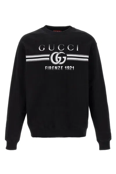 Gucci Cotton Crew-neck Sweatshirt In Black
