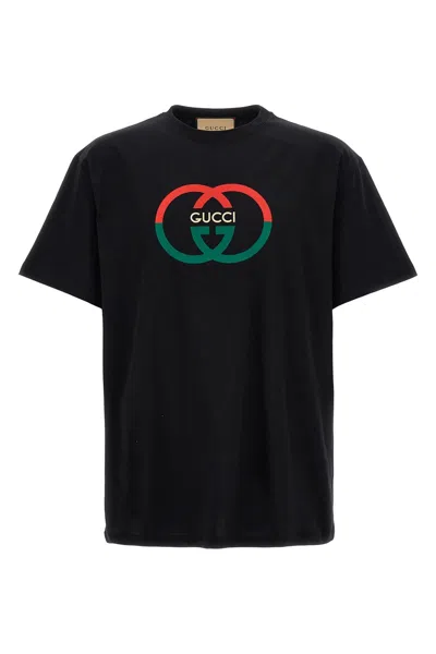 Gucci Cotton Jersey Printed T-shirt In Black