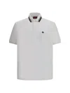 Gucci Logoed Cotton Polo Shirt With Welt Pocket In White