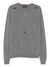 Gucci Men Long Sleeve Crew-neck Cashmere Sweater In Gray