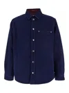 Gucci Denim And Flanel Reversible Shirt In Blue