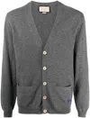 Gucci Horsebit-detail Cashmere Cardigan In Greymelang