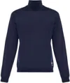 Gucci Men's L/s Trl/neck Wool In Blue