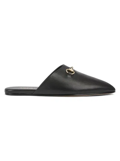 Gucci Men's Lucy Leather Mule Loafers In Black