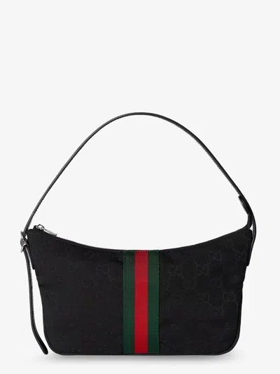 Gucci Men Lunetta Gg Fabric Crossbody Bag In Black