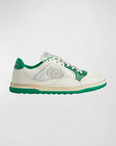 Gucci Men's Mac80 Embroidered Gg Low-top Sneakers In White