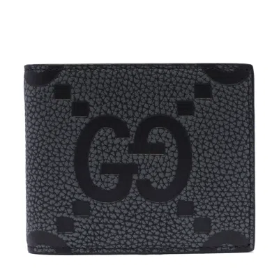 Gucci Men Maxi Gg Bifold Wallet In Black