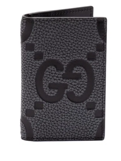 Gucci Men Maxi Gg Leather Card Case In Multicolor