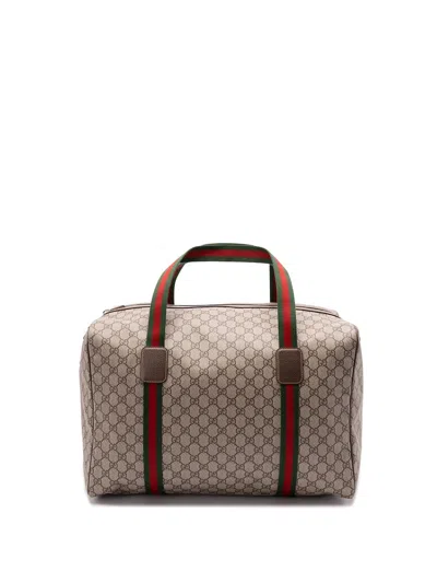 Gucci Men Medium Duffle Bag With `web` In Multi