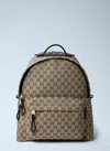Gucci Fabric Backpack Featuring Adjustable Straps In Neutral
