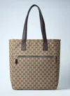 Gucci Men Medium Gg Canvas Tote Bag In Beige
