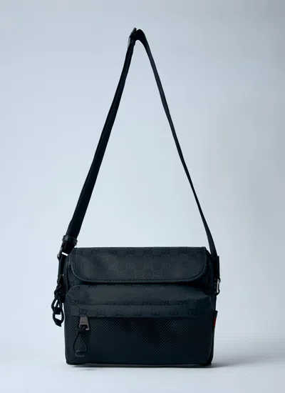 Gucci Men Medium Gg Crossbody Bag In Black