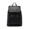 Gucci Men Medium Gg Emblem Backpack In Black