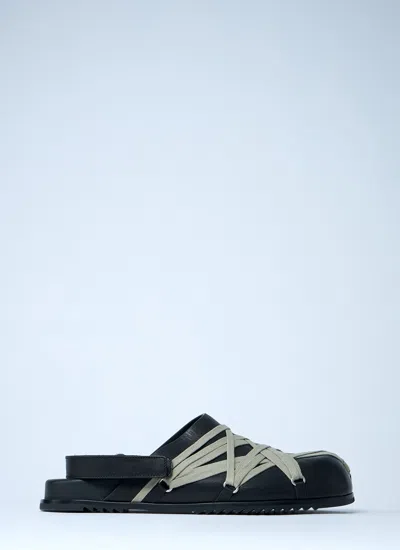 Gucci Men Megalaced Mules In Black