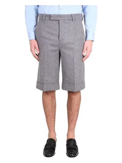GUCCI MEN'S MELANGE CLOTH SHORTS