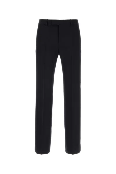 Gucci Men Midnight Blue Wool Pant In Multi