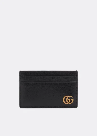 Gucci Men's Mini Card Case In Smooth Leather In Dolarnegro