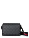 Gucci Gg Mini Faux Leather Crossbody Bag In Black