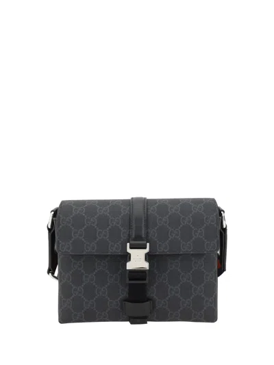 Gucci Men Mini Gg Shoulder Bag In Black