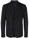 Gucci Men Mini Interlock Jacket In Blue