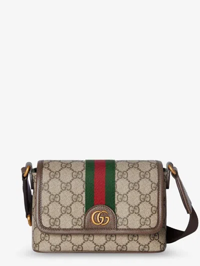 Gucci Men Mini Ophidia Gg Fabric Crossbody Bag In Pink