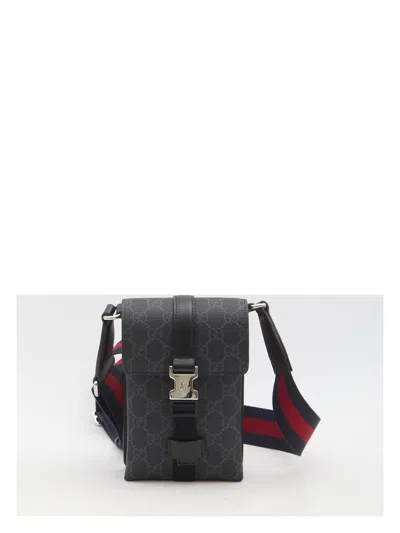 Gucci Men's Mini Shoulder Bag In Black