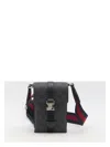 Gucci Mini Shoulder Bag In Black Gg Supreme Fabric In Black
