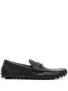 Gucci Horsebit Leather Driving Shoes In Black
