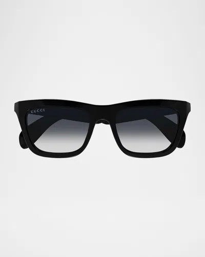GUCCI MEN'S MODS 53MM SQUARE PLASTIC SUNGLASSES