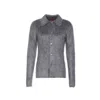 Gucci Men Grey Cardigan With Classic Collar And Brushed Effect In Mohair Blend Woman In Gray
