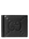 Gucci Jumbo Gg Leather Wallet In Black