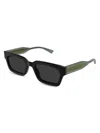 Gucci Men's Monogram Wirecore 53mm Rectangular Sunglasses In Orange