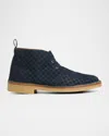 Gucci Men's Moreau Gg Suede Lace-up Ankle Boots